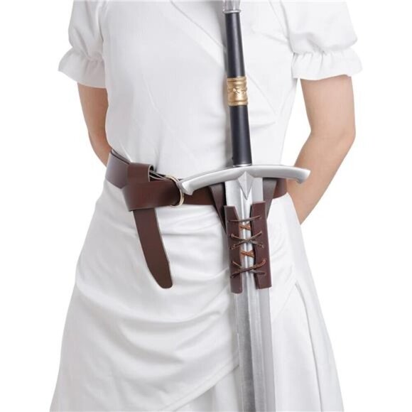 Medieval Renaissance Belt Sword Dagger Frog Case Leather Halloween Costume NEW - Picture 1 of 9